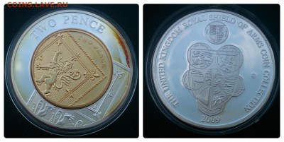 Монеты Великобритании 2009 года UK ROYAL SHIELD OF ARMS - 2 пенса 2009