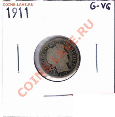L14 Дайм США 1911 G-VG до 26.11 в 22°° - L14 1911 Dime USA G_VG_1