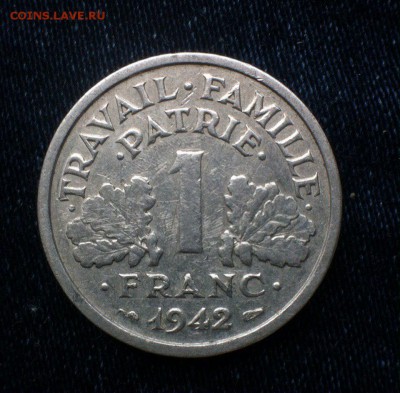 1 франк 1942 Франция,до 30.06.16 - WZW08mvJ0JM