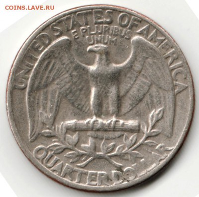 США. 25 центов (квотер) 1966 г. до 24.00 06.07.16 г. - Scan-160629-0037