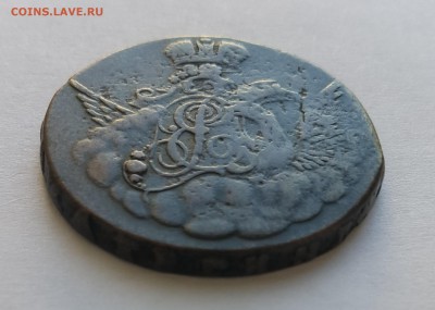"Облачная" копейка 1756 Ектеринбург (надпись гурт) - 1к-3