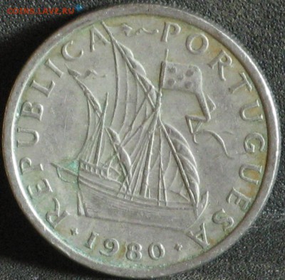 Португалия 2,5 эскудо 1974,5 эскудо 1980 парусники - IMG_7246.JPG