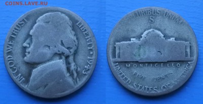 С 1 рубля сша 5 центов 1943г до 3.07 22-00 мск - 1111
