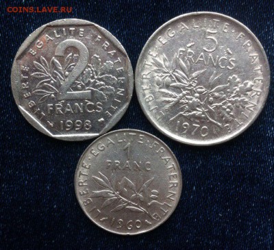 1,2 и 5 франков Франции,до 04.07. - IvyVpx1mEWI