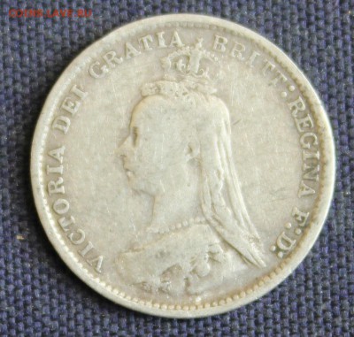 С 1 руб. №2 БРИТАНИЯ 3 пенса 1889г. ВИКТОРИЯ до 8.07. в 22-0 - IMG_2428.JPG