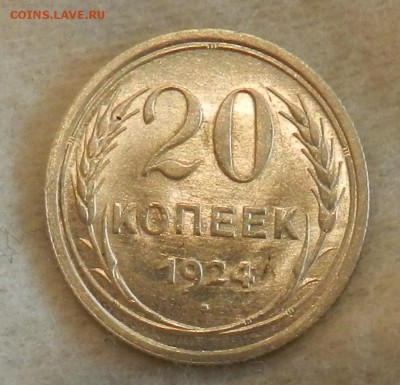 20 копеек 1924 год Яркий UNC. - 10