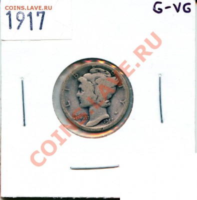 L24 Дайм США 1917 G-VG до 27.11 в 22°° - L24 USA Dime 1917 G-VG_2
