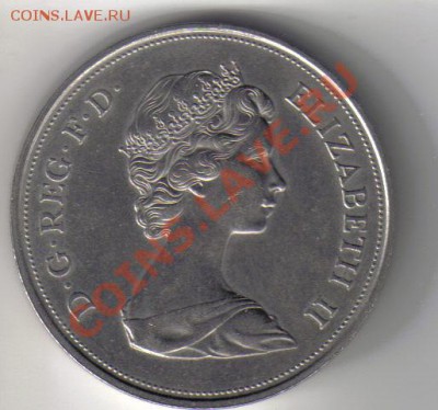 Британия 25 пенсов (крона) 1972 до 25.11 21.00мск - Британия 1 крона 1972-1-1