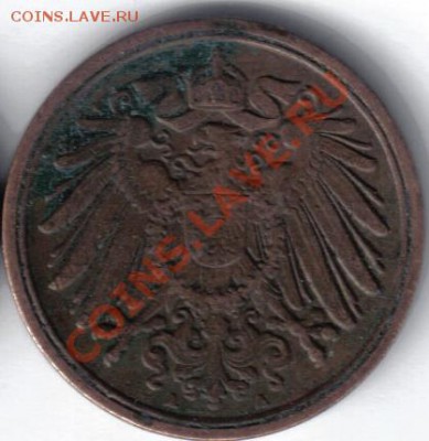 Германия 1 пфенниг 1899А до 25.11 21.00мск - Германия 1 пфенниг 1899A-2
