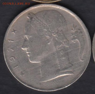 Бельгия 5 франков 1971 до 06.07.2016 21-00 - 021 р