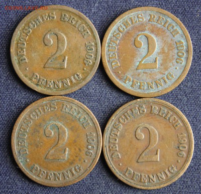 С 1 руб.КАЙЗЕРРЕЙХ 2 пфеннига 1906г."D,А,F,Е" 4 шт.до 12.07 - IMG_2074.JPG