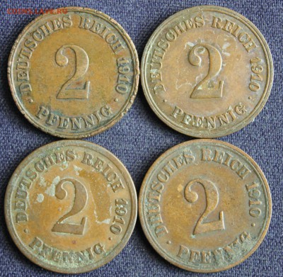 С 1 руб.КАЙЗЕРРЕЙХ 2 пфеннига 1910г."D,А,F,Е" 4 шт.до 12.07 - IMG_2072.JPG