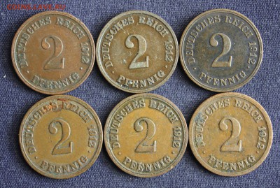 С 1руб.КАЙЗЕРРЕЙХ 2пфеннига 1912г."D,А,F,Е,J,G" 6 шт.до 12.7 - IMG_2068.JPG
