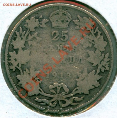 L32 Канада 25¢ 1913 G-VG до 28.11 в 22°° - L32 Canada 25c 1913 G-VG_2
