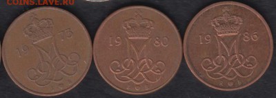 Дания 5 эре 1973 SB, 1980 BB, 1986 RB до 10.07.2016 21-00 - 008 р