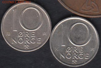 Норвегия 10 эре 1979 AB, 1987 K до 10.07.2016 21-00 - 008 а