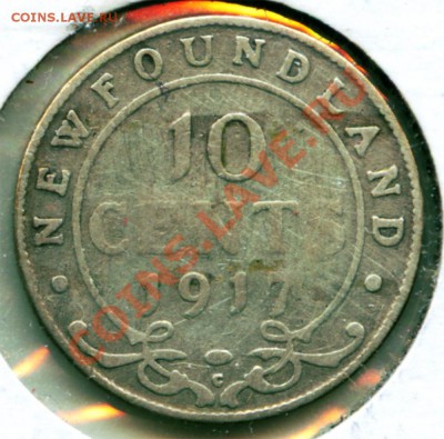 L34 Ньюфаундленд 10¢ 1917c G-VG до 28.11 в 22°° - L34 NFLD 10c 1917c G_VG_2