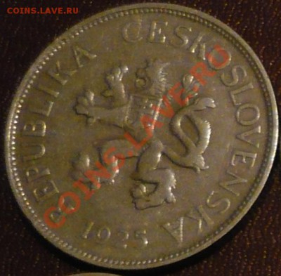 Чехословакия 5 крон. 1925 г. До 27.11.10 г. 20-00 МСК. - 5 кр.1