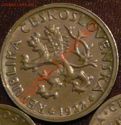 Чехословакия 1 крона. 1922 г. До 27.11.10 г. 20-00 МСК. - 1 кр.22