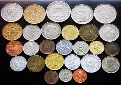 54 разные зарубежные монеты (см. описание). До 11.07_22.02мс - 3