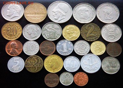 54 разные зарубежные монеты (см. описание). До 11.07_22.02мс - 4