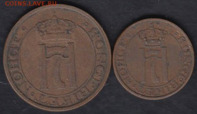 Норвегия 1 и 2 эре 1934 до 12.07.2016 21-00 - Норвегия 1, 2 эре 1934 р