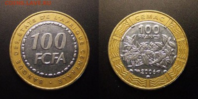 Центр.- Африк. Валют. Союз 100 фраков (2006) до 14.07 (22.0 - Центрально- Африканский Валютный Союз – 100 фраков (2006) «Растения и плоды» (бм) №2