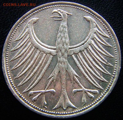 ФРГ_5 марок 1964(J). Серебро; до 12.07_22.28мск - 12455