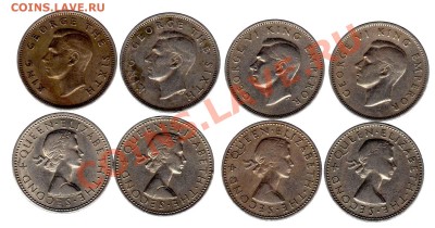 Новая Зеландия, разные номиналы 1933-1964 г.г. - шил.