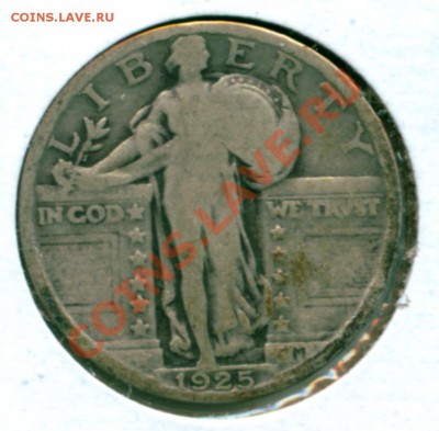 L38 Куотер США 1925 VG-F до 30.11 в 22°° - L38 USA QUARTER VG_F 1925_1