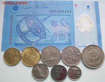 Малайзия регулярные монеты 8шт. без повторов + бона 1 рингит - 100_5565