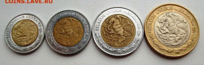 биметалл! Мексика набор 1$ 2$ 5$ 10$ - 100_4931