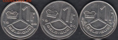 Бельгия 1 франк 1989-1991 Фр. до 14.07.2016 21-00 - 001 а