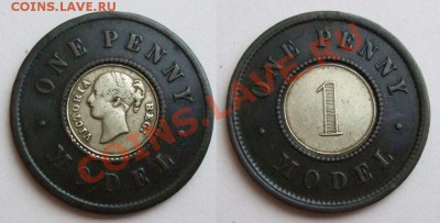 1 пенни 1844 Британия БИМЕТАЛЛ~~~~~~~~~~~25.11 23.00мск - фото