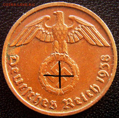 Германия. 3-й Рейх_2 рейхспфеннига 1938(D); до 14.07_22.58мс - 12426