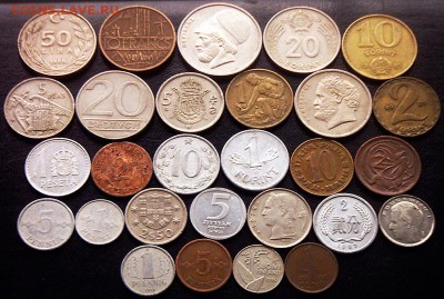 56 разных зарубежных монет (см. описание). До 15.07_22.20мс - 2