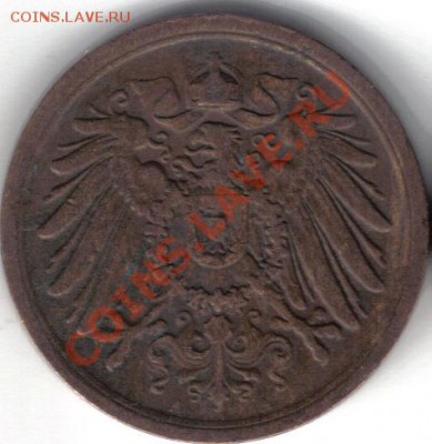 Германия 2 пфенниг 1907А до 28.11 21.00мск - Германия 2 пфеннига 1907A-2