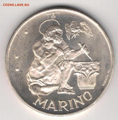 Ag САН-МАРИНО 500 ЛИР 1975 НУМИЗМАТИКА до 22.07 в 22ч - 5-см75