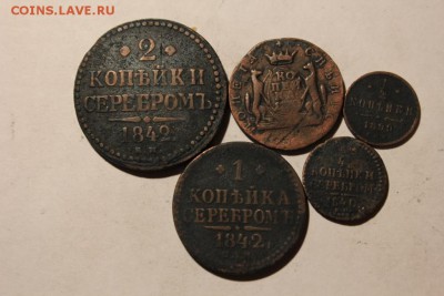 5 МОНЕТ 1 КОПЕЙКА 1842 СПМ,2 КОПЕЙЦКИ 1842,КОПЕЙКА 1770 - Изображение 772