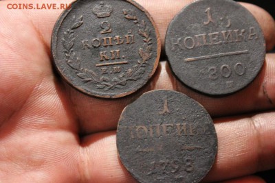 2 КОПЕЙКИ 1825 ЕМ ИК КОПЕЙКА 1800 И КОПЕЙКА 1798 - Изображение 822