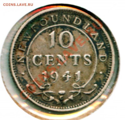 L43 Ньюфаундленд 10¢ 1941c F до 1.12 в 22°° - L43 NFLD 10c 1941c F_1
