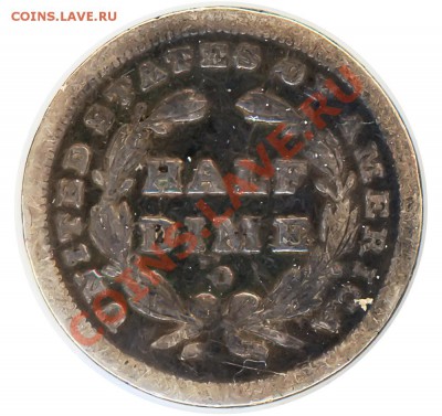 L44 USA Half Dime 1839 G-VG до 1.12 в 22°° - L44 1839 O USA Half Dime_22
