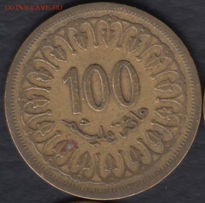 Тунис 100 миллимов 1960 до 21.07.2016 21-00 - 001а
