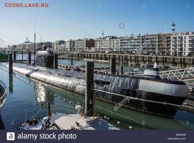 Монеты с Корабликами - russian-diesel-electric-submarine-b-143-u-480-foxtrot-type-641-at-DW5X06