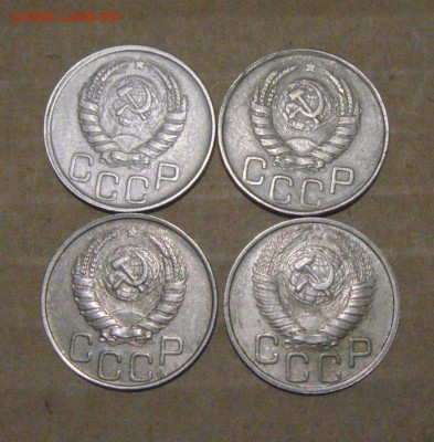 20копеек 4шт.1942,43,56,48г. 22.07.2016г - DSC06581.JPG