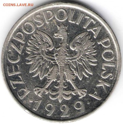 Польша. 1 злотый 1929 г. до 24.00 27.07.16 г. - 2ИНО24