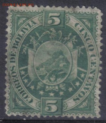 Боливия 1894г 5с до 25.07 22.00мск - Боливия 1894г 5с $1,25