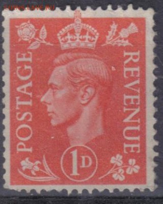 Британия 1941г 1d Стандарт Георг VI ЧБН до 25.07 22.00мск - Британия 1941г 1d Стандарт Георг VI ЧБН №1 тв