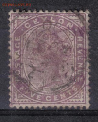 Британский Цейлон 1886г 5с до 25.07 22.00мск - Британский Цейлон 1886г 5с №1