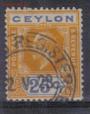 Британский Цейлон 1912-33гг 25с до 25.07 22.00мск - Британский Цейлон 1912-33гг 25с $2